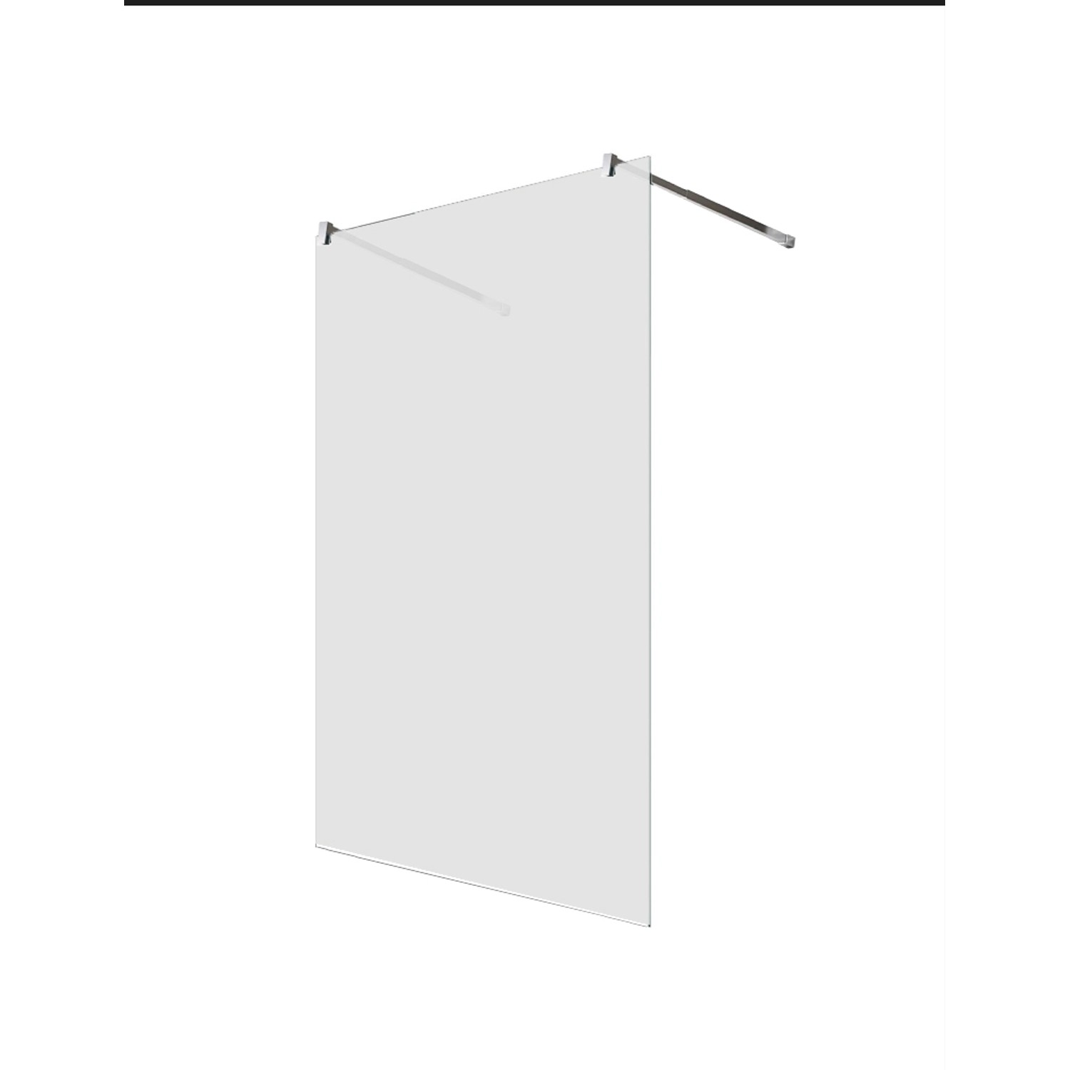 Thumbnail - Glaszentrum Hagen 108x200cm Freistehende Dusche 2x Halter Satin