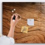Tulup Glasmagnettafel Beschreibbar Altes Holz Magnettafel Wand Glas 100x70 cm Weißer Marker Magnetisches Whiteboard Glas_7