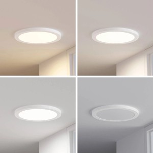 PRIOS LED Deckenleuchte Aureka 9917019 mit Bewegungsmelder Modern in Weiß aus Aluminium 1-flammig Wohnzimmerleuchte