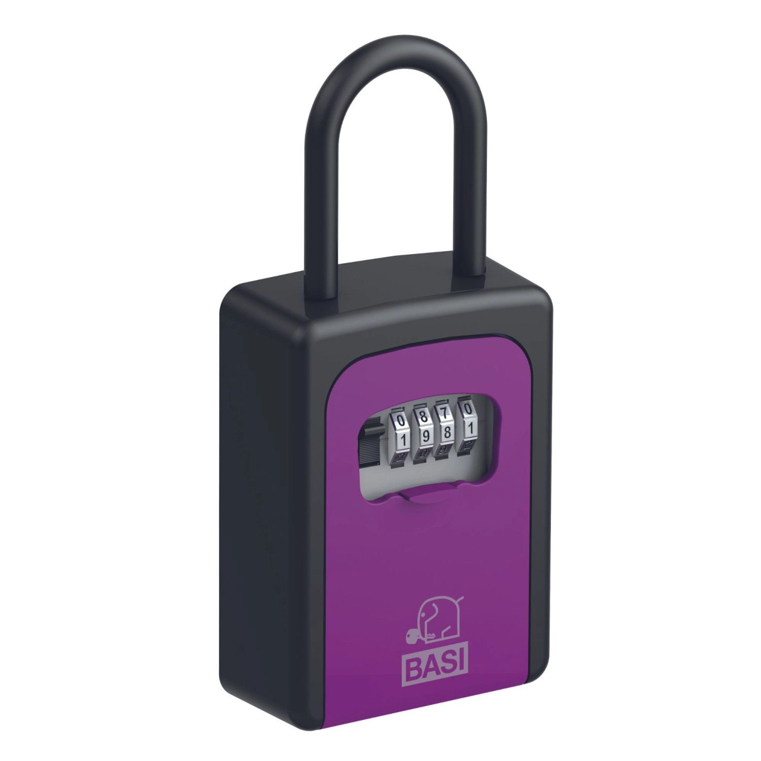 Basi - Schlüsselsafe - SSZ 200B - Schwarz-Lila - mit Zahlenschloss - Aluminium - 2101-0005-1120