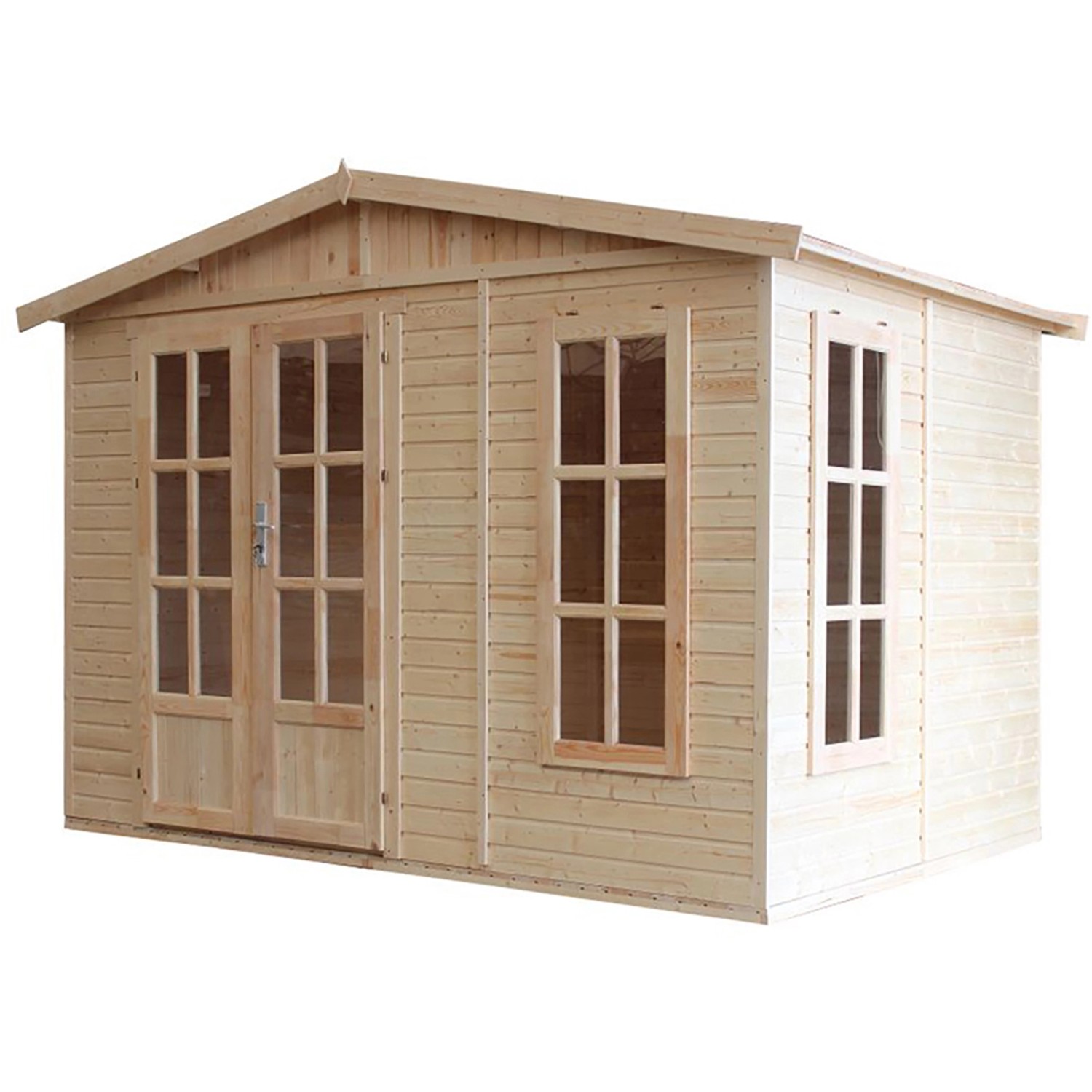 Timbela Gartenhaus Holz M334FB 6,03 m² ohne Dachziegel Natur mit Boden günstig online kaufen