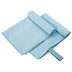 vidaXL Sporthandtücher 2 Stk Blau 50 x 30 cm Polyester und Polyamid 42011472