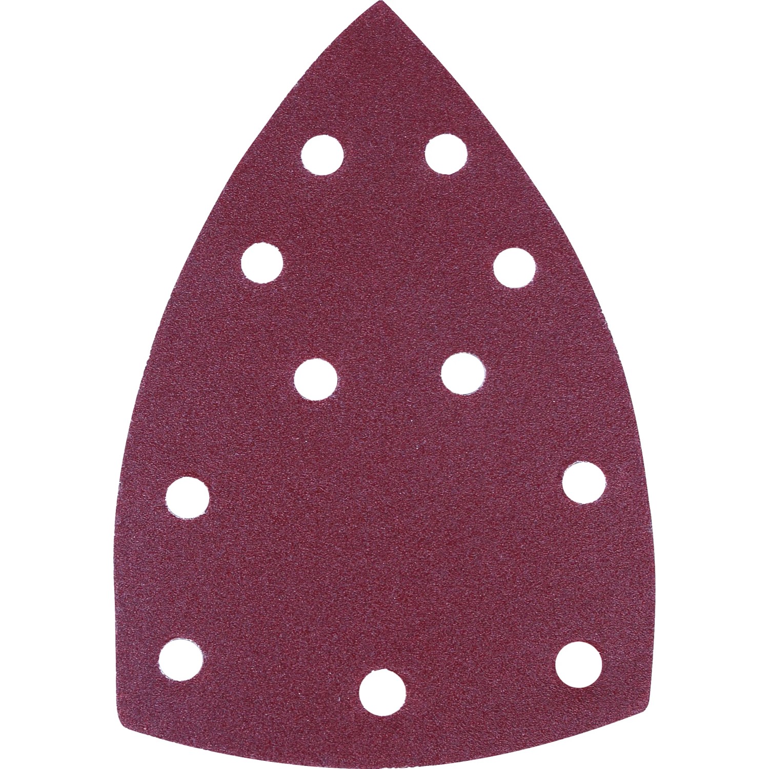 Schleifpapier für LUX Akku-Multischleifer A-MS-20, rote Oberfläche mit Löchern.