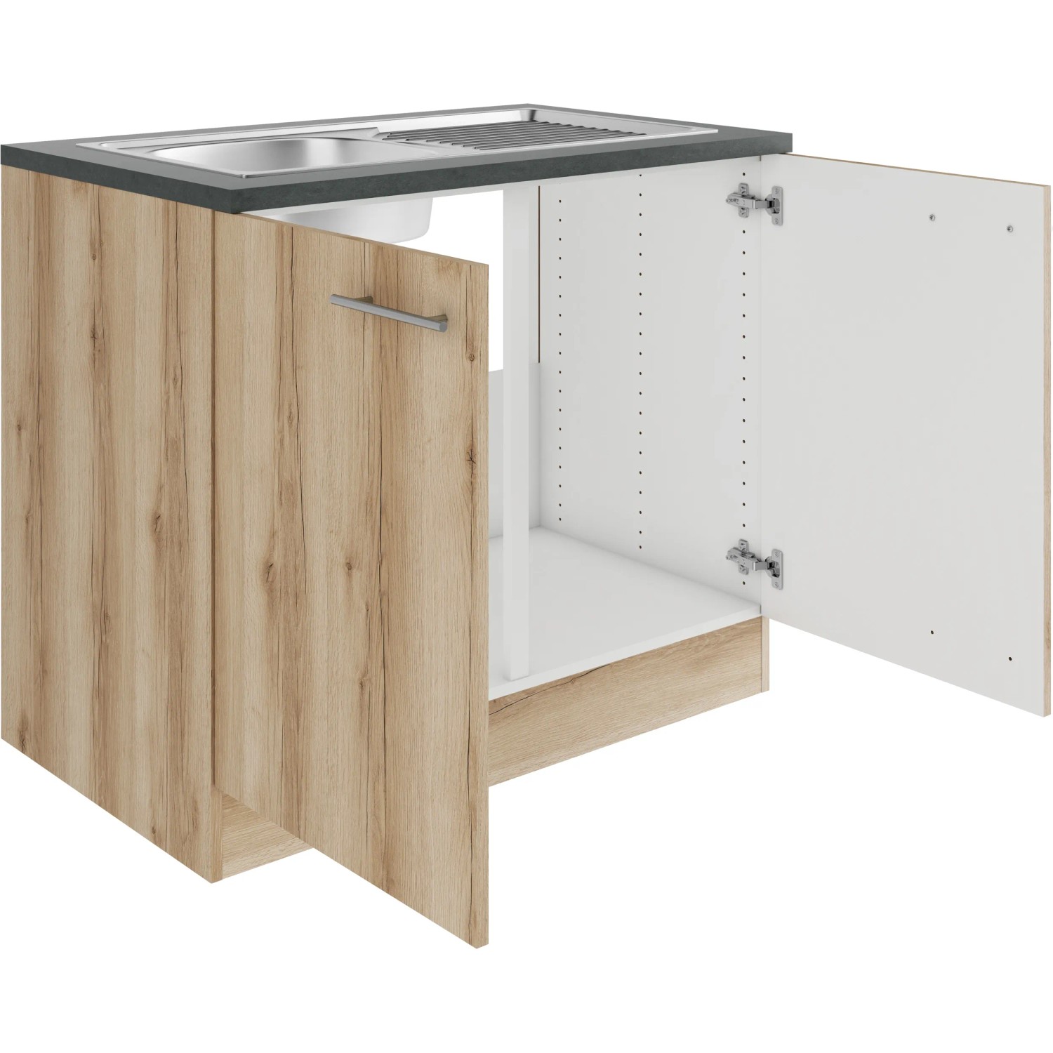 OPTIFIT Spülenunterschrank 100 cm Livorno290 Wildeiche Nachbildung kaufen bei OBI
