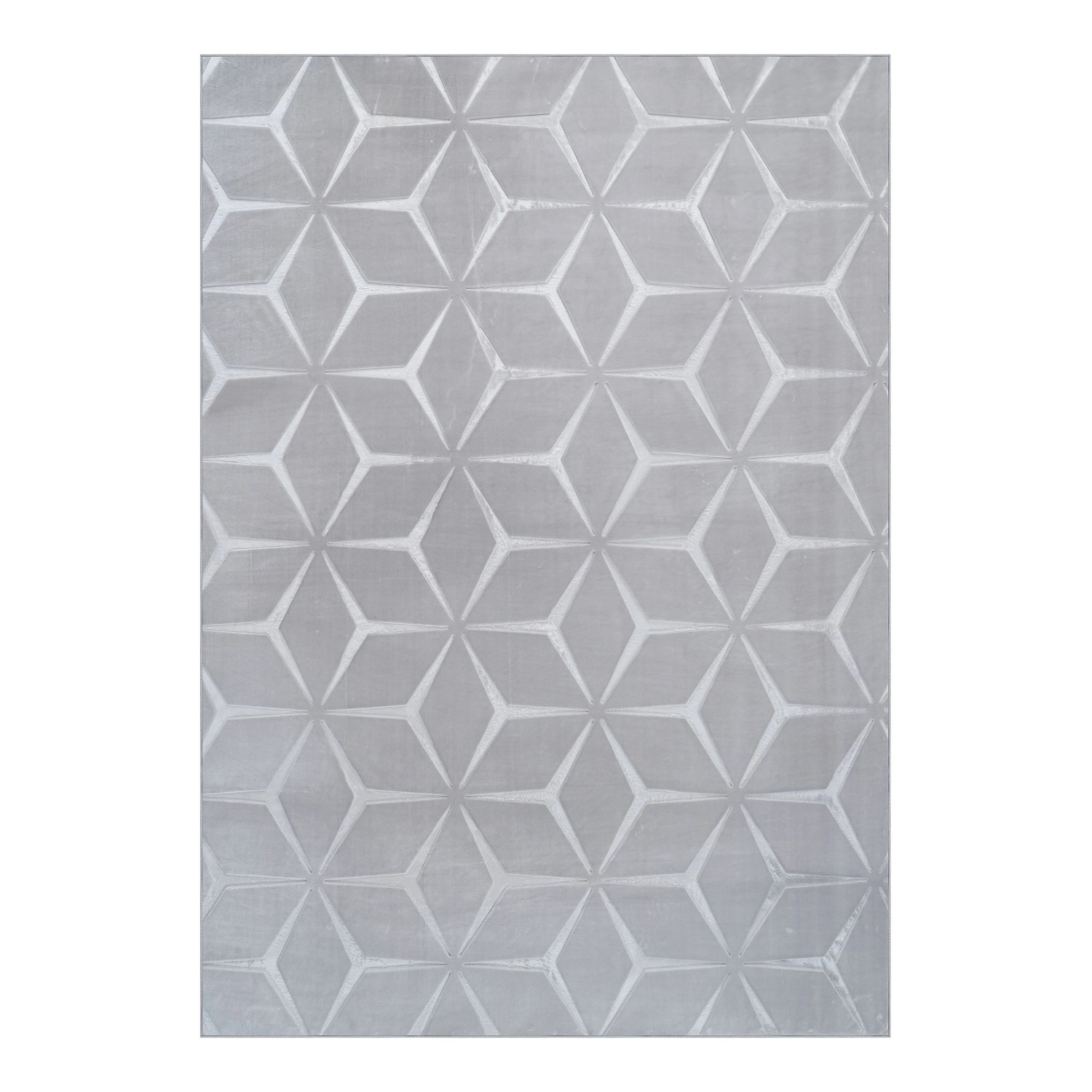MeGusta Teppich Calma 225 Silber 120x160 cm  Pflegeleicht  Modern