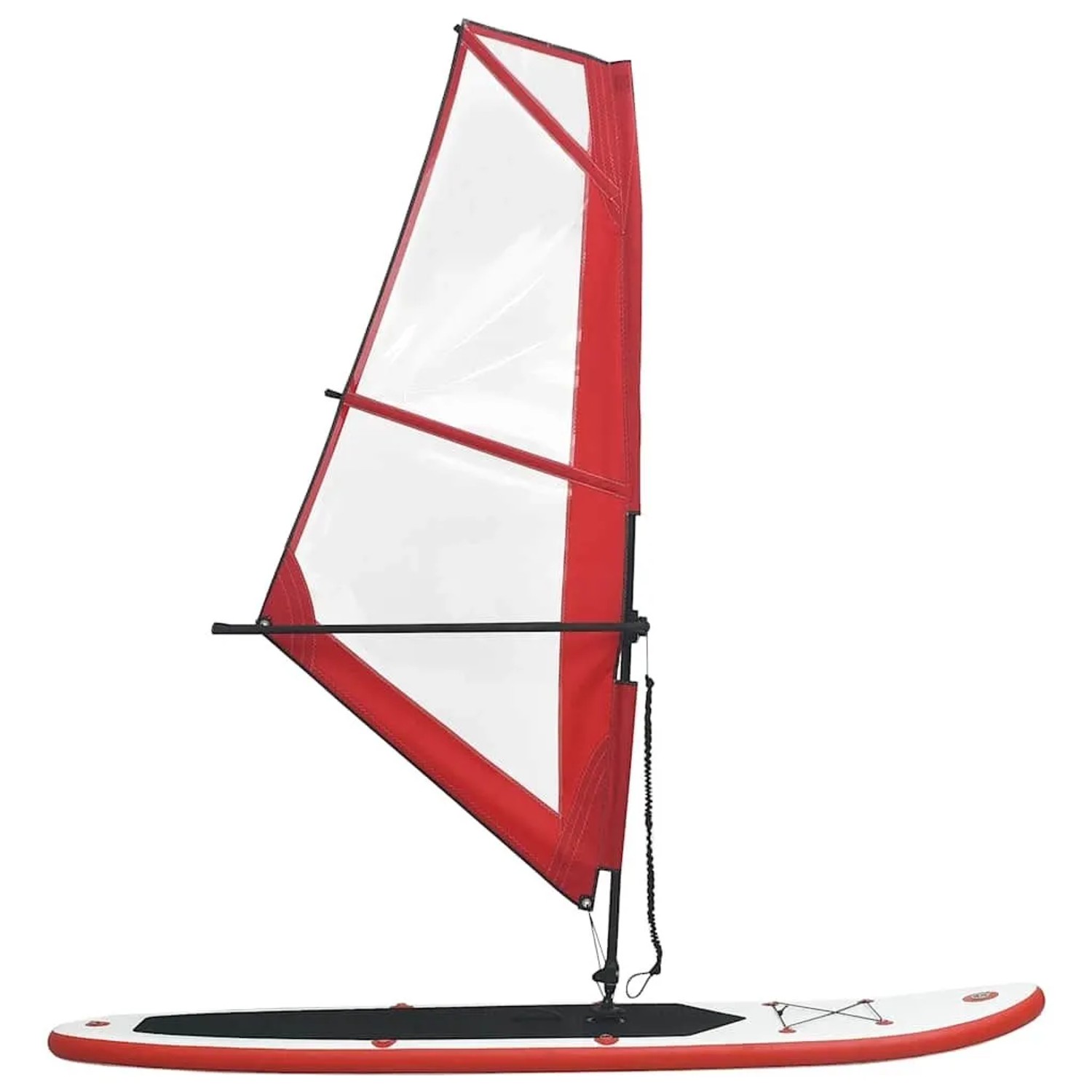 vidaXL Aufblasbares SUP-Board mit Segel Set Rot und Weiß 92209_2