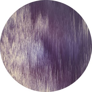 Runde, selbstklebende Vlies Fototapete Harmony von Komar, lila-beige Farbtöne, Ø 125 cm.