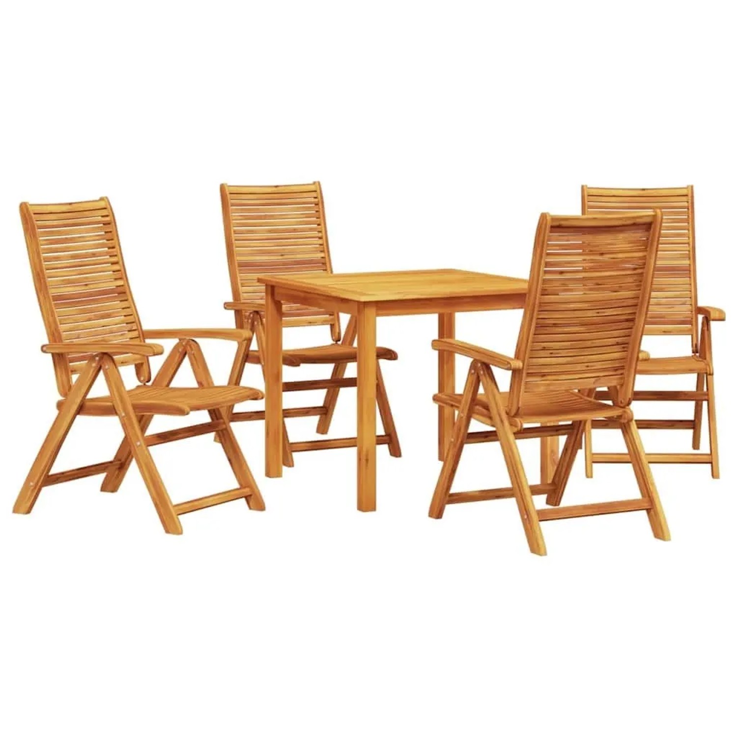 vidaXL Garten Essgruppe 5 Stk Braun Massivholz Akazie 3375631