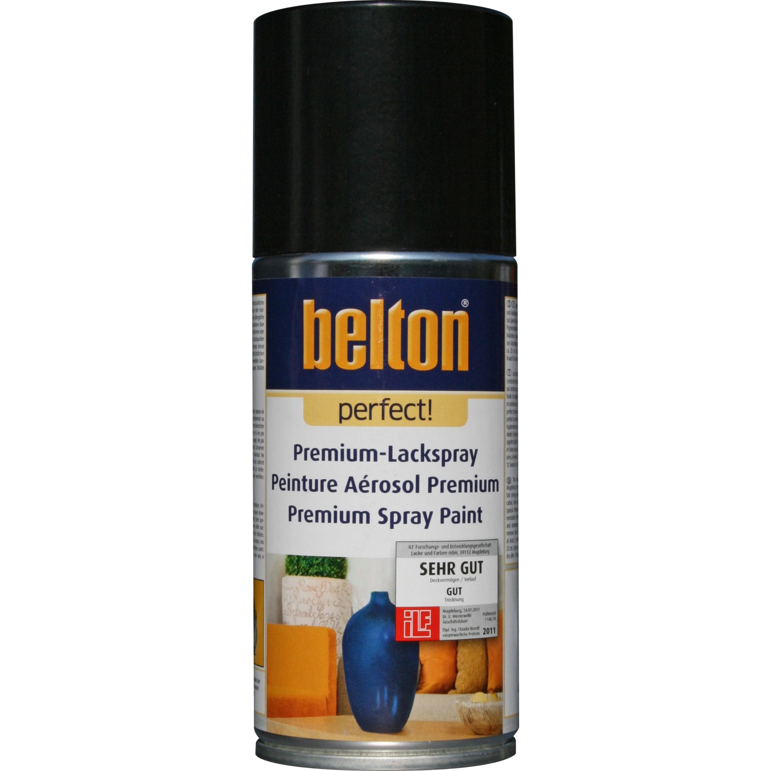 Belton Perfect Premium-Lackspray Schwarz seidenmatt 150 ml