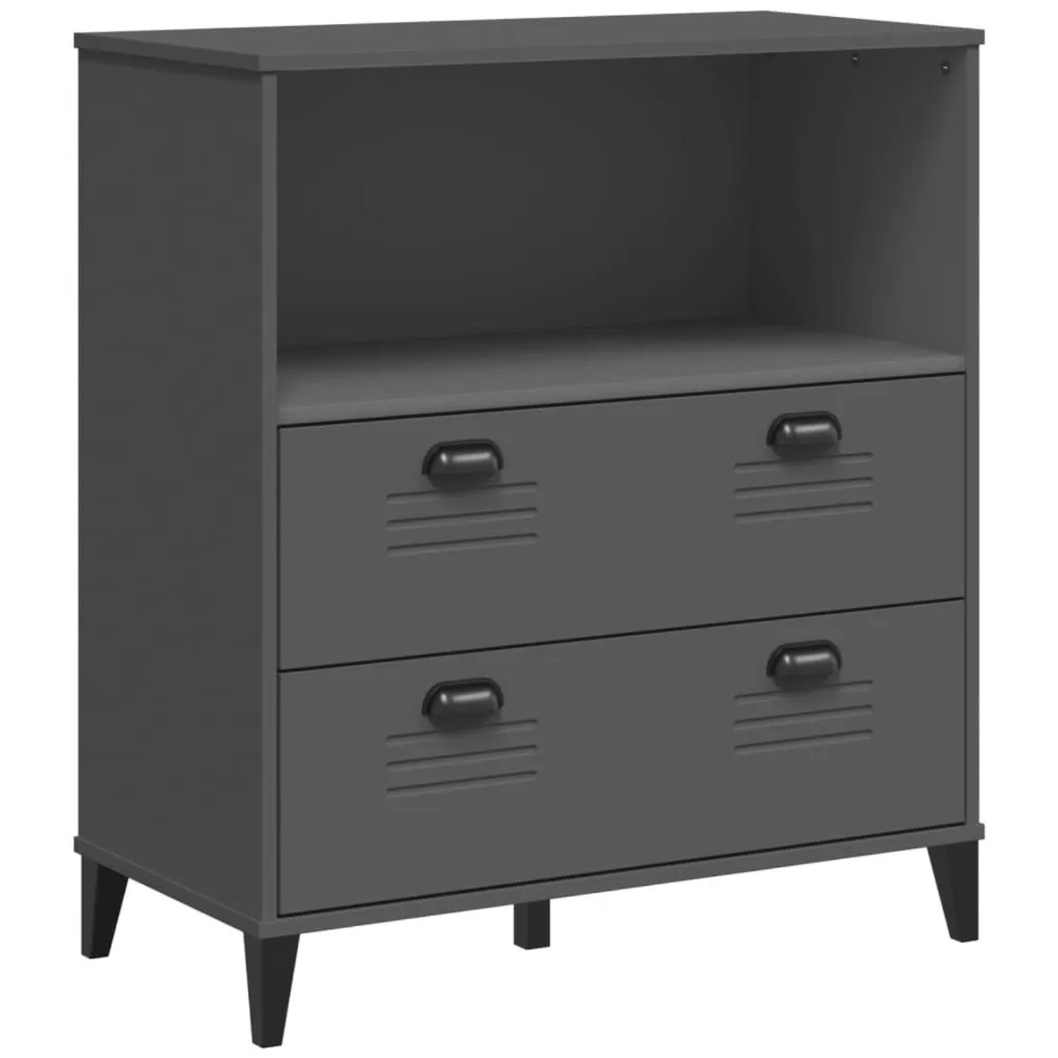 vidaXL Bücherschrank VIKEN Anthrazit 80x40x90 cm Holzwerkstoff 374946