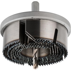 kwb Akku Top Mehrkranzlochsäge, 7-teiliges Set (46-94mm) für präzise Löcher in Holz und Kunststoff.