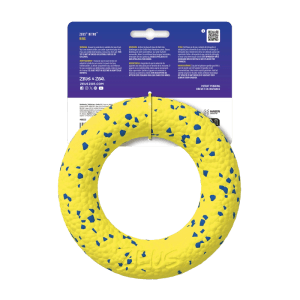 Zeus Nitro Ring Hundespielzeug, Ø 16cm, gelb-blau, robust für Zerrspiele.