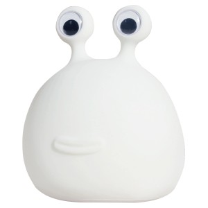 Dimmbares LED Kindernachtlicht Momo Moon in Weiß mit großen Augen.