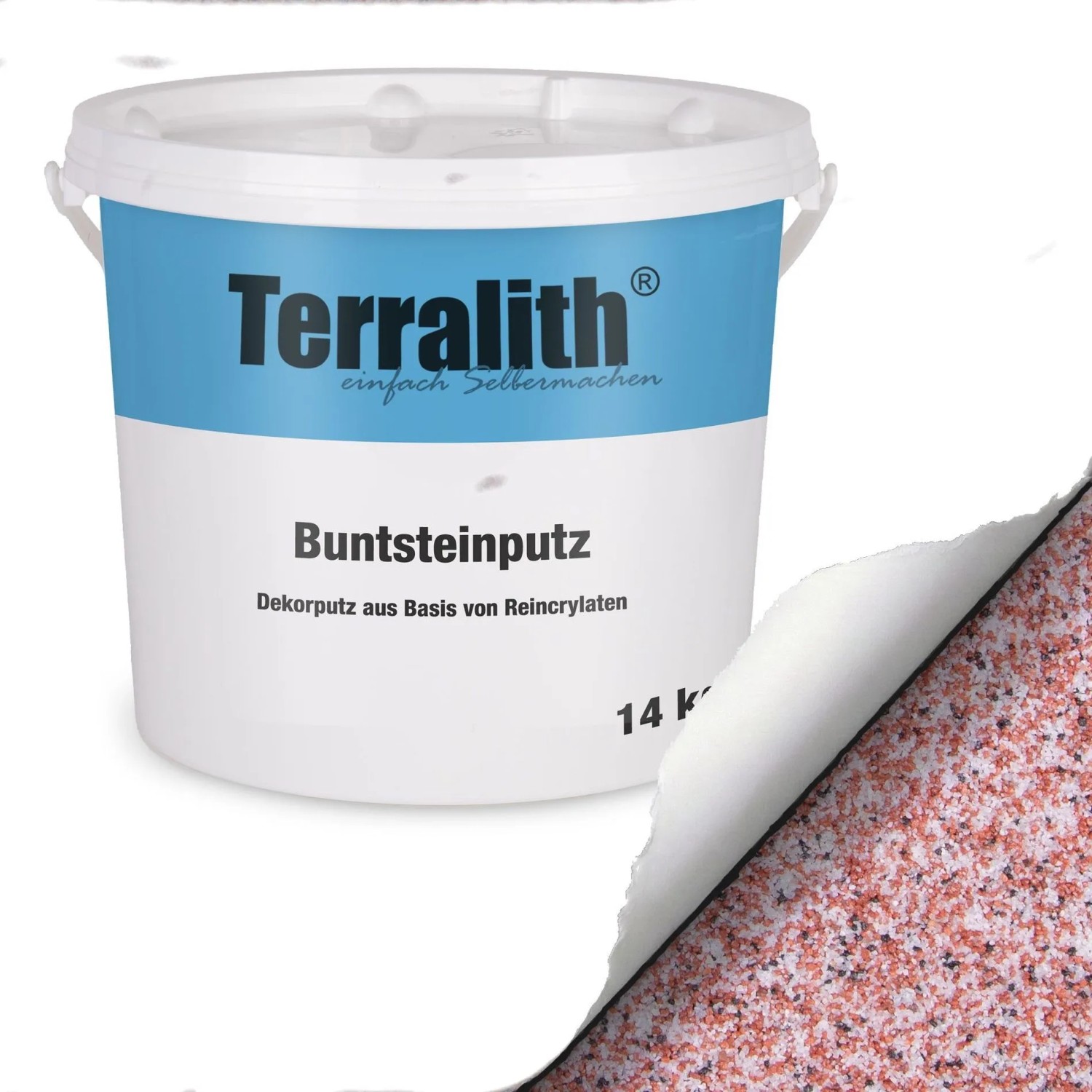 Terralith Buntsteinputz Mosaikputz 1mm 14 kg BSP1050 Weiss Rot Schwarz