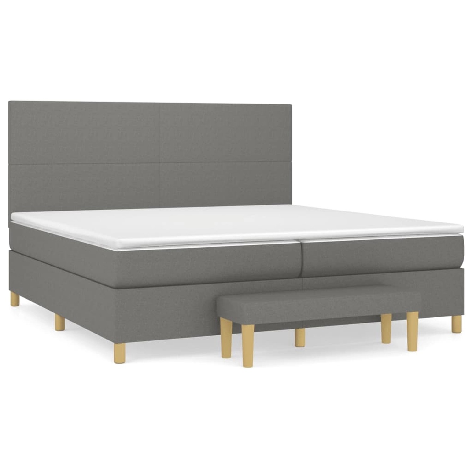 vidaXL Boxspringbett mit Matratze Dunkelgrau 200x200 cm Stoff1395672 günstig online kaufen