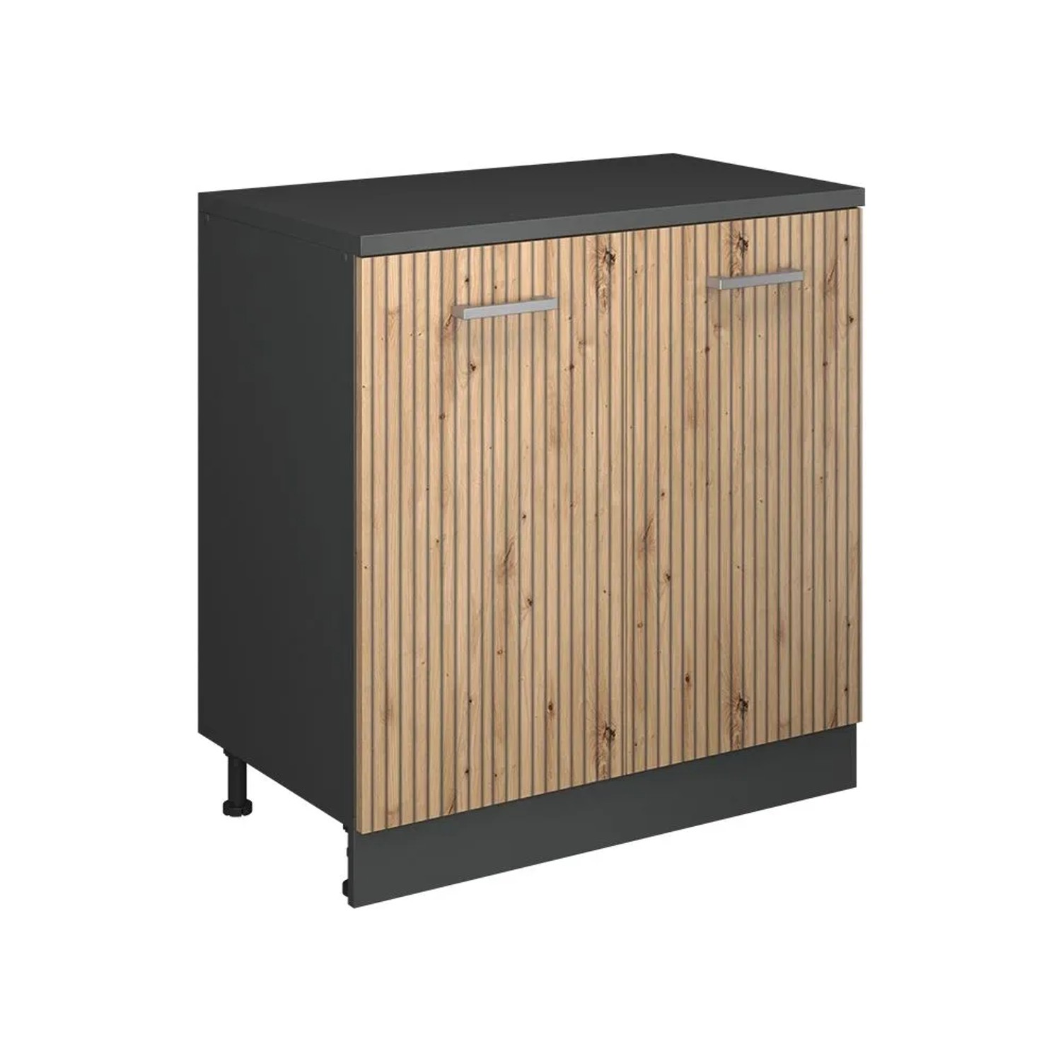 Vicco Küchenschrank für Dachschrägen R-Line Artisan-Eiche 80 x 84 ohne Schräge mit 2 Türen Art Nr 61787