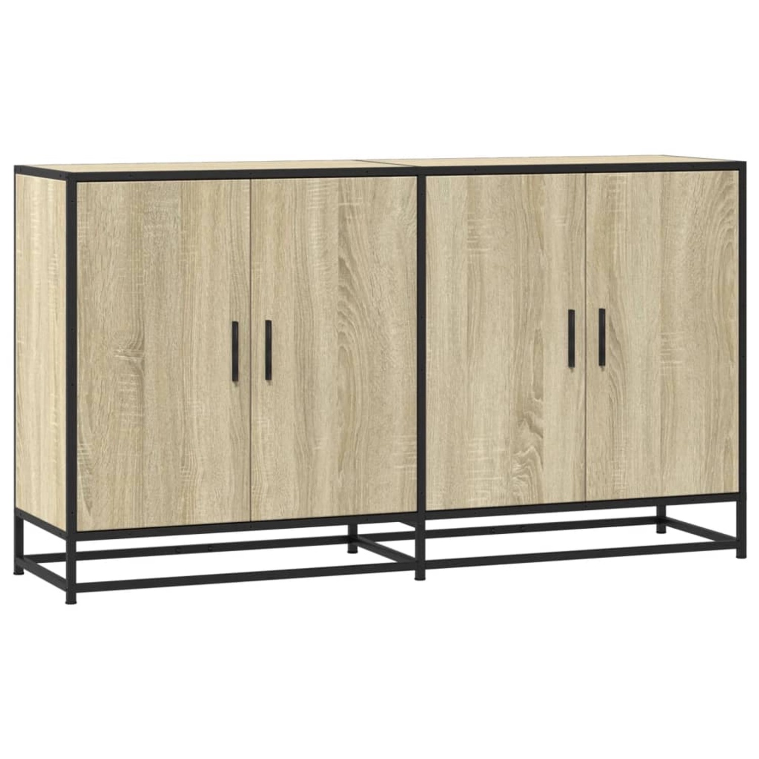 vidaXL Sideboard Sonoma-Eiche 134x35x76 cm Holzwerkstoff 3300816 günstig online kaufen