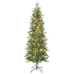HOMCOM Künstlicher Weihnachtsbaum Kunststoff Metall 60L x 60B x 180H cm
