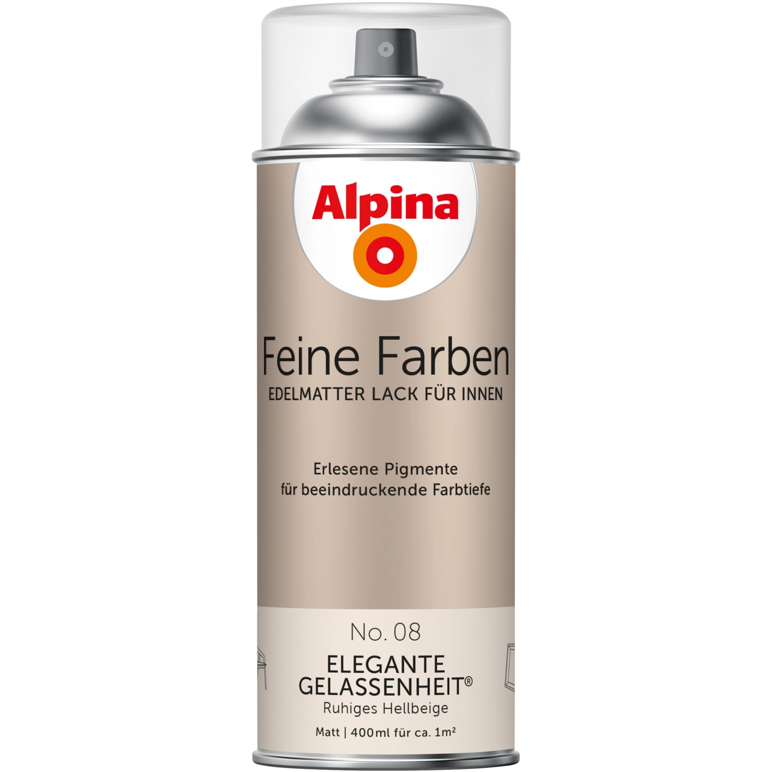 Alpina Feine Farben Sprühlack No. 08  Elegante Gelassenheit® edelmatt 400 ml