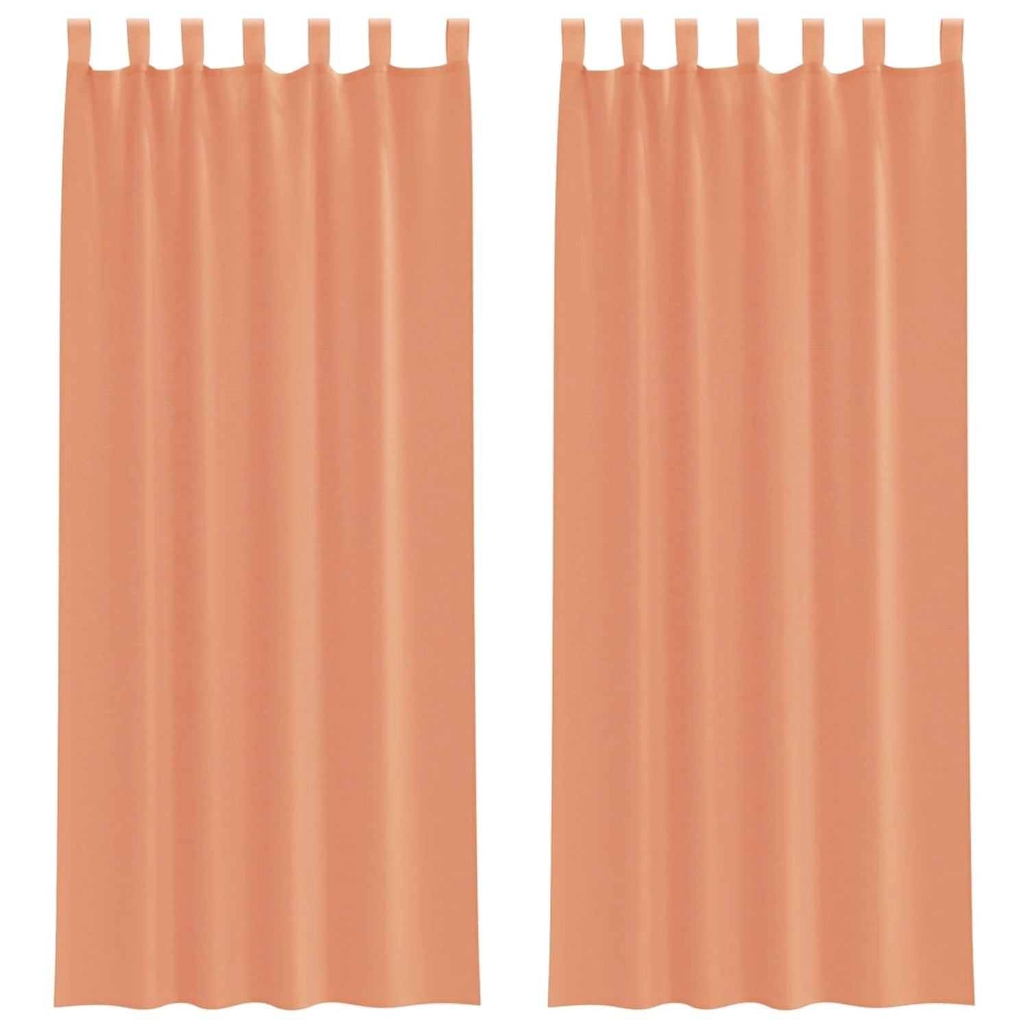 vidaXL Voile Vorhänge mit Schlaufen 2 Stk Terrakottarot 140x260 cm 4102325 günstig online kaufen