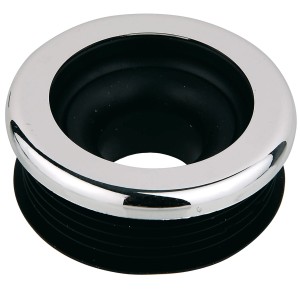 Kirchhoff Spülrohrverbinder Dubletta-Blitz Euro-WC, Chrom/Schwarz, mit Rosette.