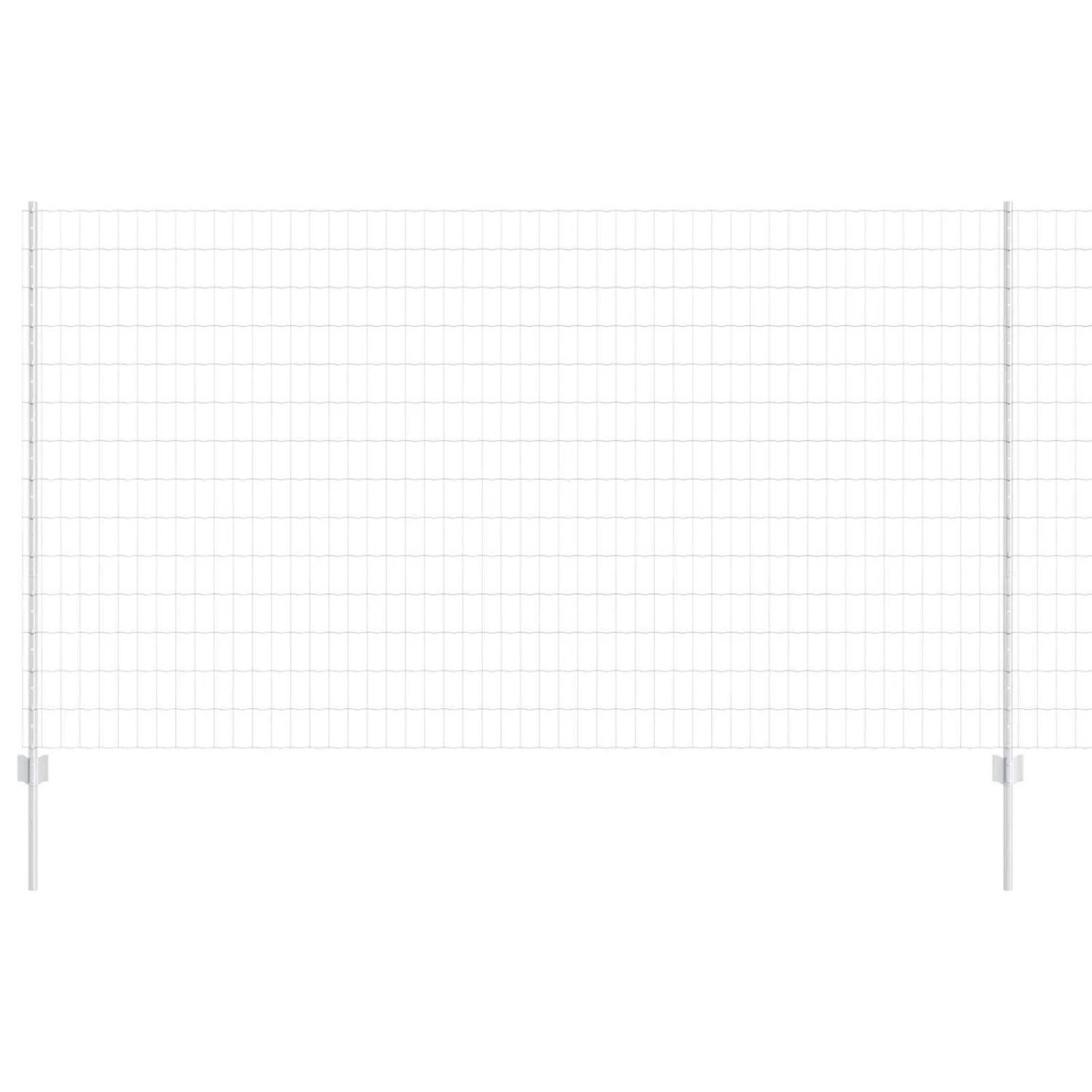 vidaXL Zaun mit Pfosten Silber 1,4 x 10 m Stahl 3336165 günstig online kaufen