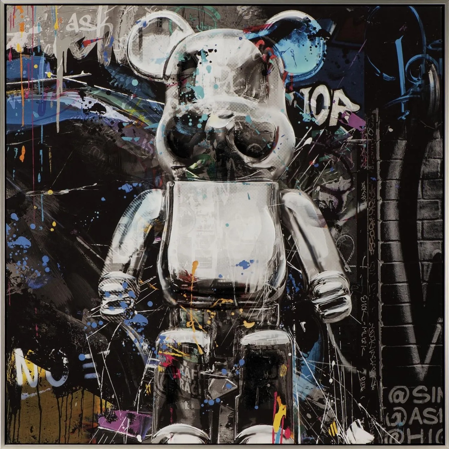 Art Universe Leinwandbild It Is A Silver Bear 80 x 80 cm