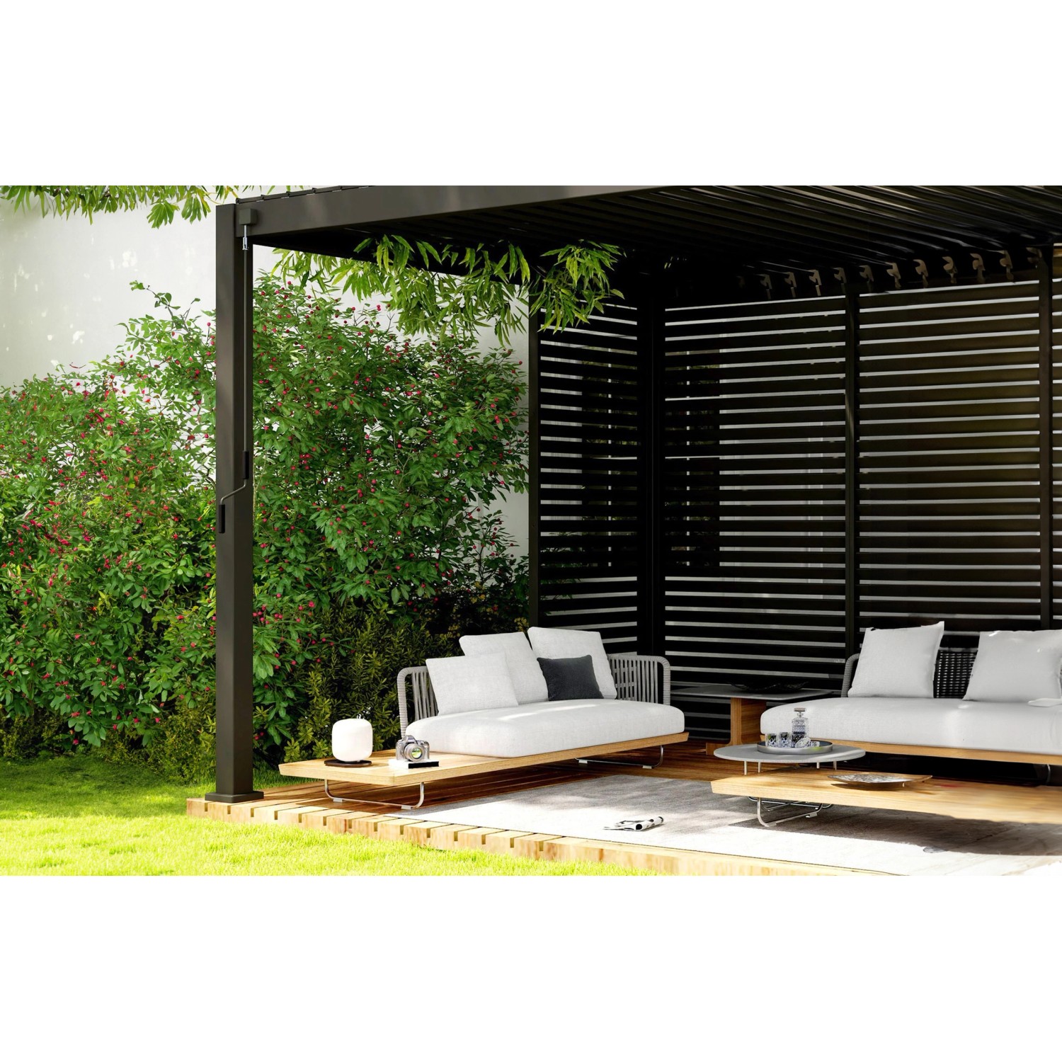 Lamellenwand Mirador 93 cm für eine 3 m Wand Anthrazit kaufen bei OBI