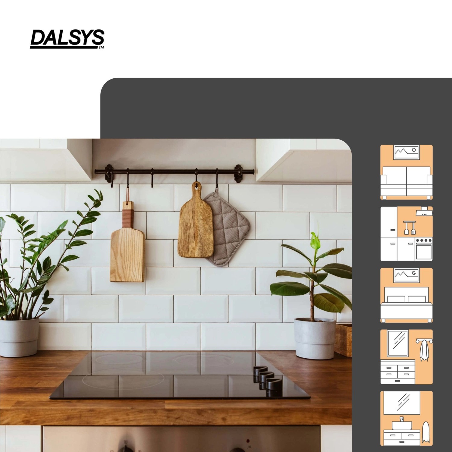 Dalsys Selbstklebende Fliesen 1m² 11 Stück Steinoptik Quadrate Anthrazit Silber_4