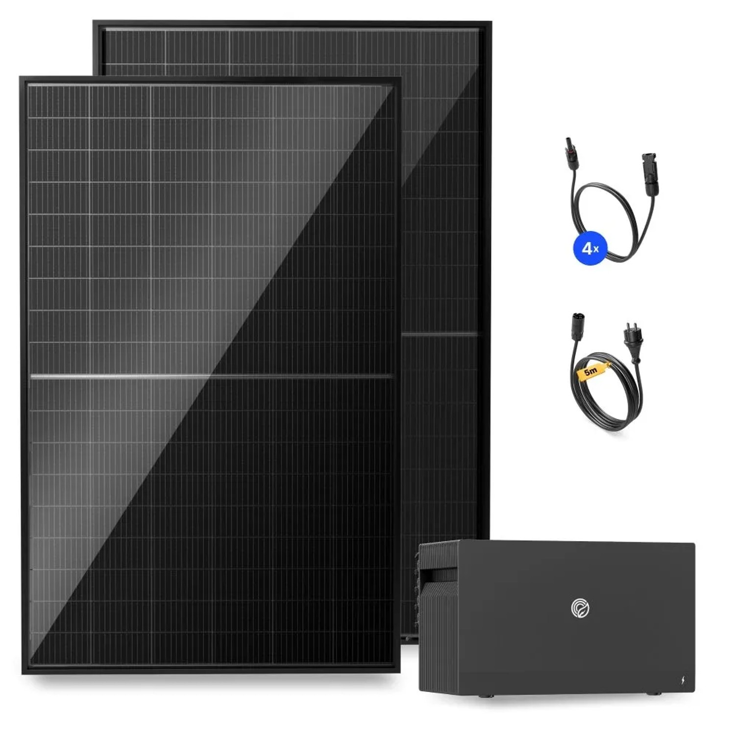 Solakon Balkonkraftwerk 1000W Solaranlage mit Speicher 2,11 kWh Steckerfert günstig online kaufen