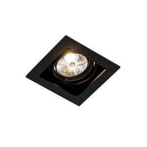 Quadratischer, schwarzer Einbaustrahler Artemis 70 von QAZQA für Lampen & Leuchten.