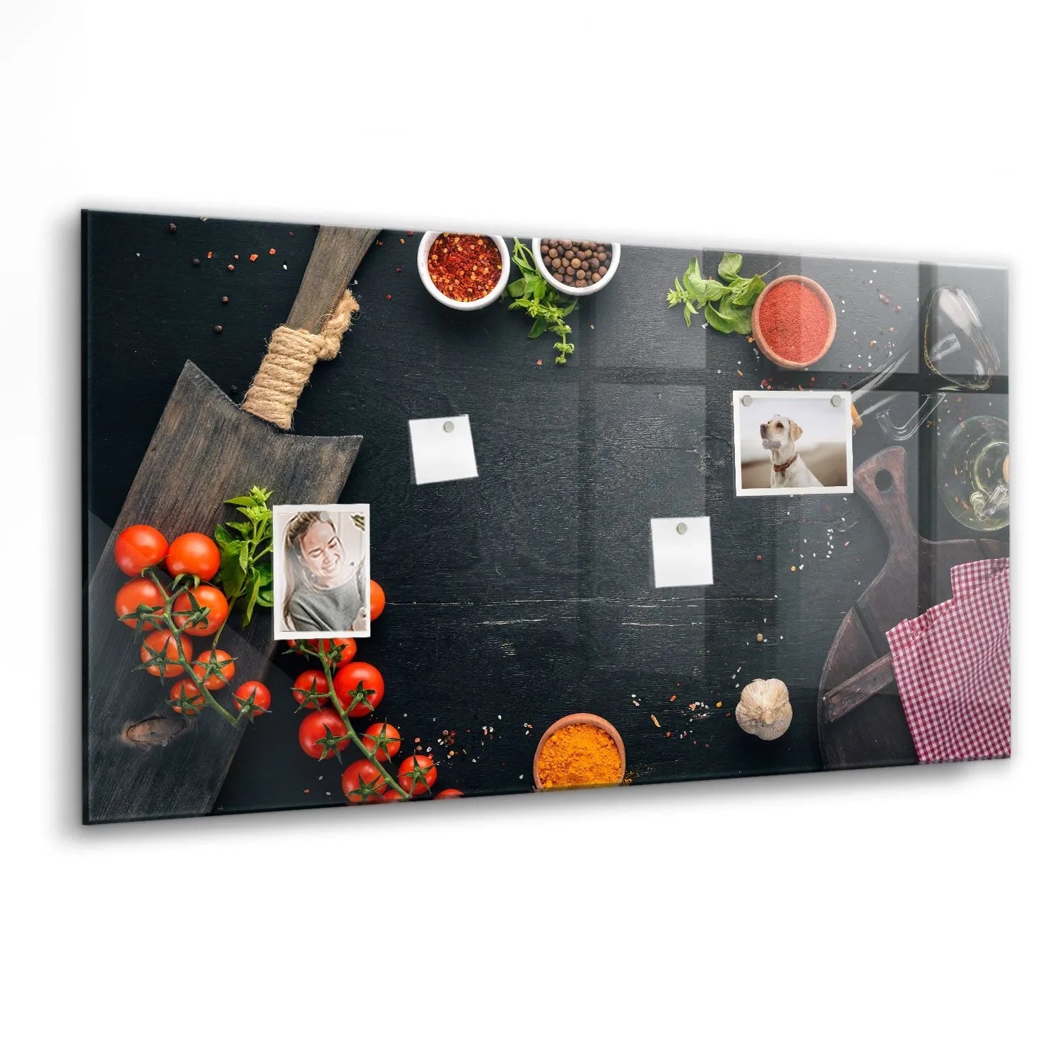 Tulup Beschreibbare Glasmagnettafel Küchenaccessoires 120x60 cm Magnettafel Büro Glas Weißer Marker Glassboard Magnetisc...