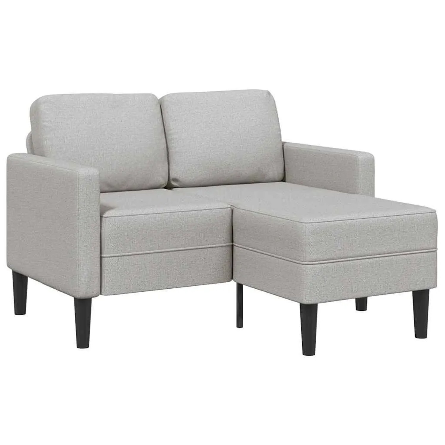 vidaXL 2-Sitzer-Sofa mit Chaiselongue L-Form Wolkengrau 125 cm Stoff 410706 günstig online kaufen