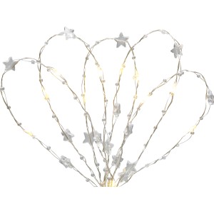 LED-Lichterkette Diamanten mit 20 warmweißen LEDs und transparentem Kabel (2,2 m) für Innen.