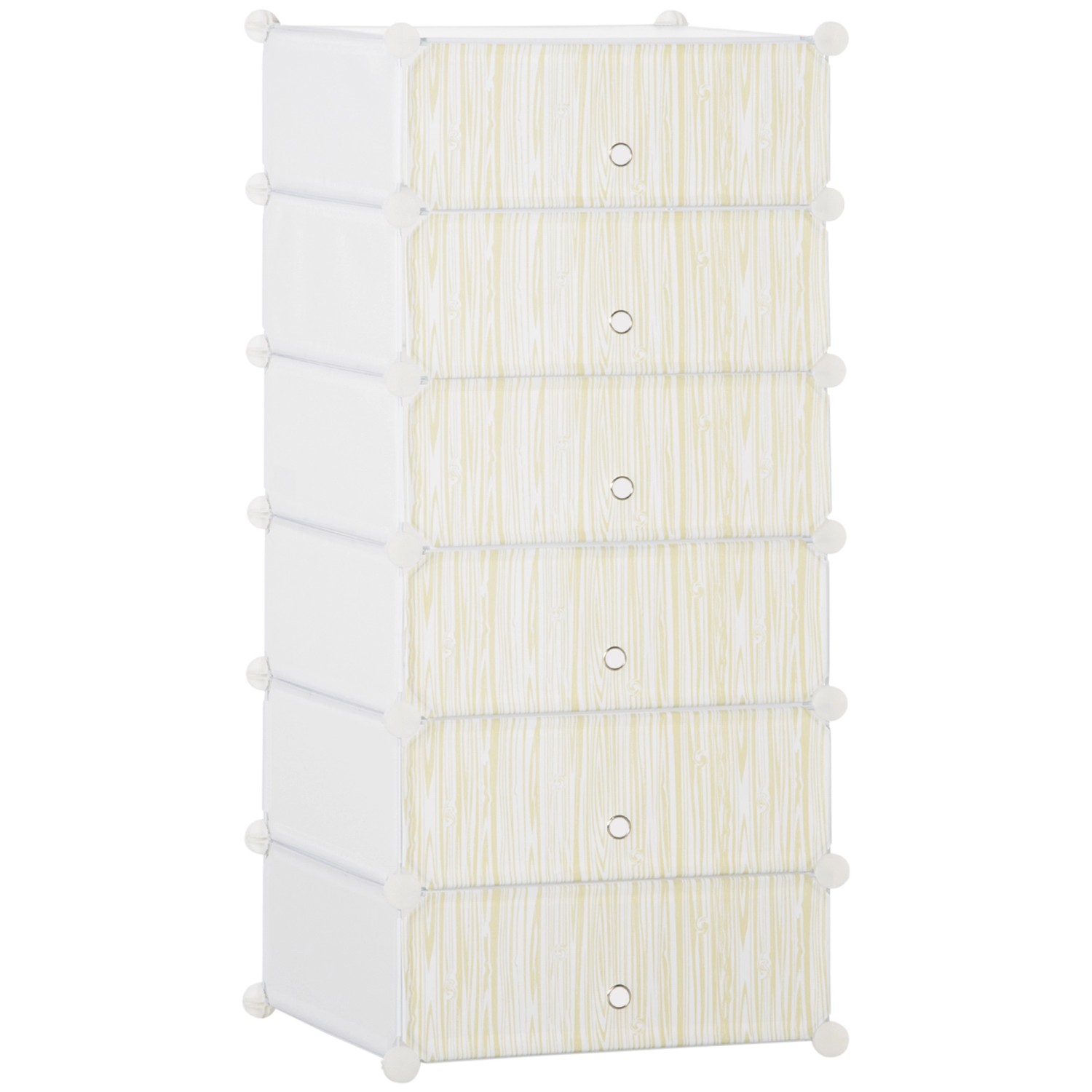 HOMCOM Schuhschrank Kunststoff Stahl 49L x 36,5B x 108H cm Weiß