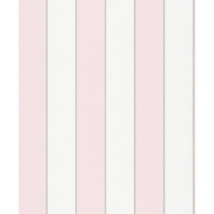 Marburg Vliestapete Ivy, Streifen in Weiß und Rosa.