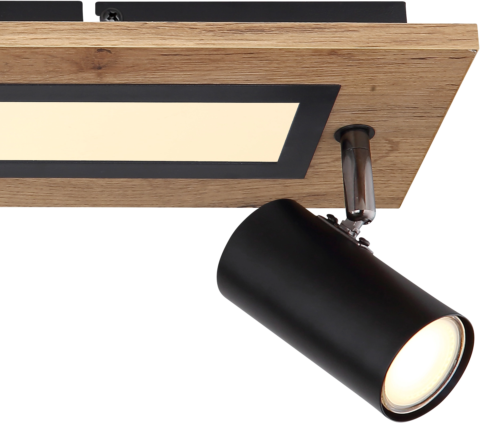 Globo LED-Deckenleuchte Ulla 3-flammig Schwarz matt 600 x 150 x 180 mm  kaufen bei OBI