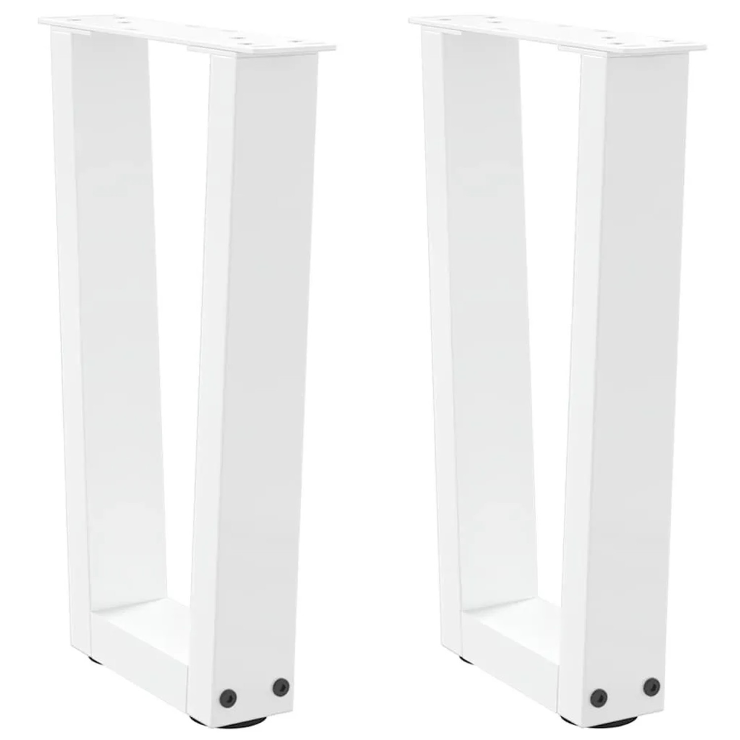 vidaXL Couchtischbeine V-Form 2 Stk Weiß 28x42-43,3 cm Stahl 4012621 günstig online kaufen