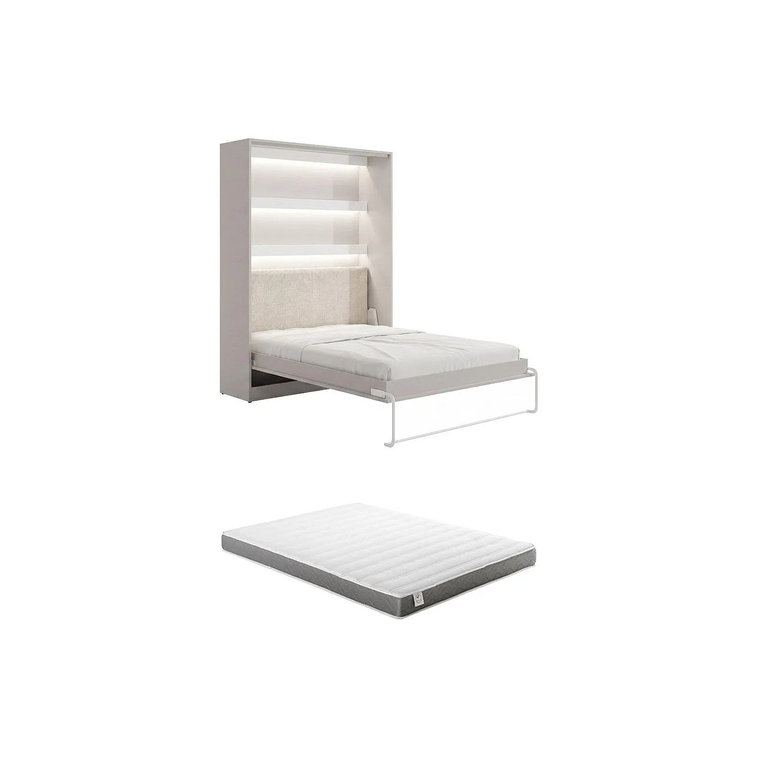 Vente-unique Schrankbett Rapili Beige 179 cm