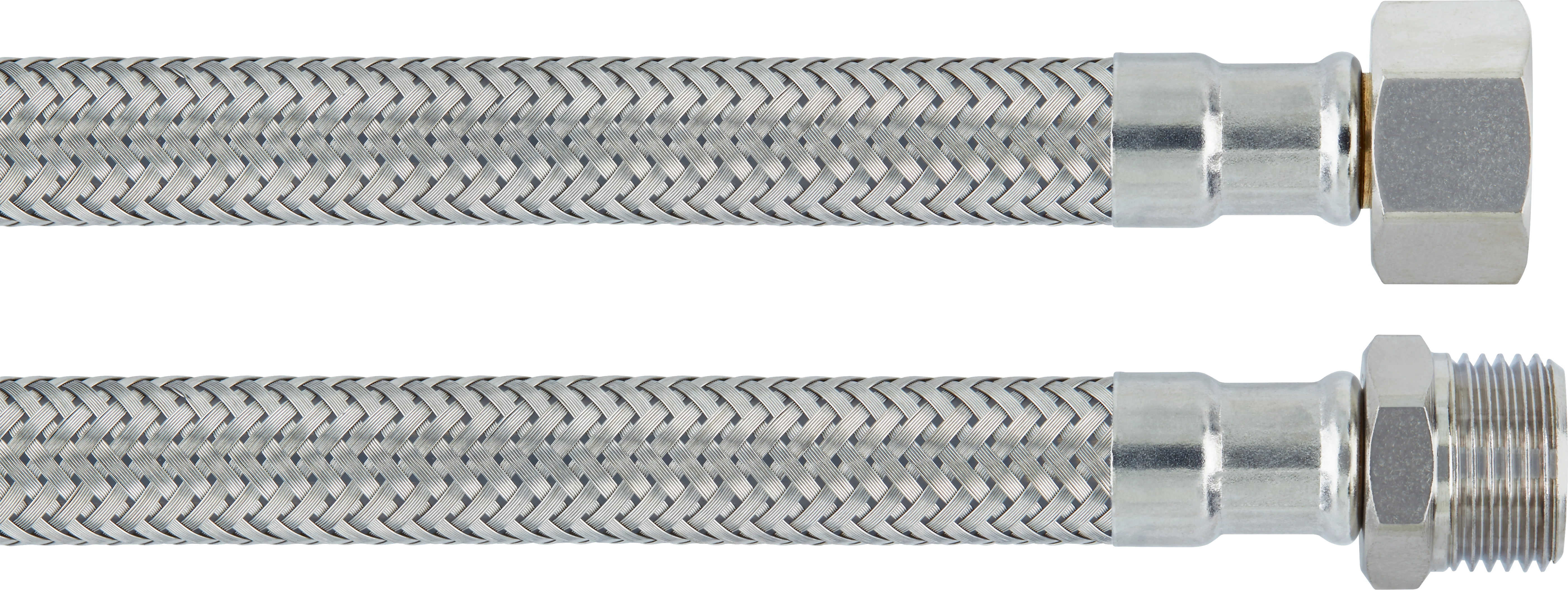 Flexschlauch Verbindungsschlauch 1/2 Zoll IG, 1/2 Zoll IG - 20 bis 200 cm  Länge - BAU-MATERIAL