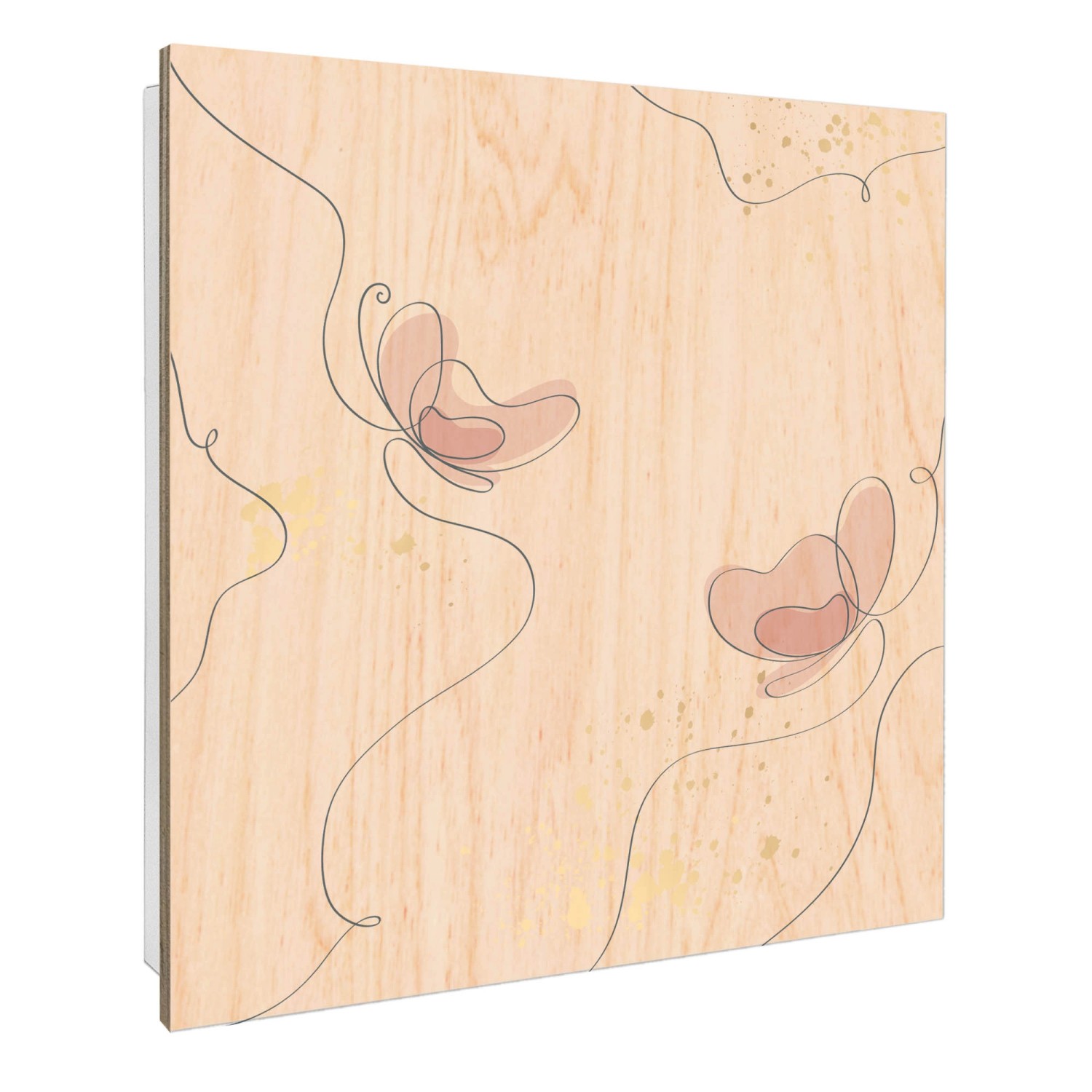 Banjado Großer Schlüsselbox Holz 30x30cm Weiß Scharnier Rechts 50 Haken Sch günstig online kaufen