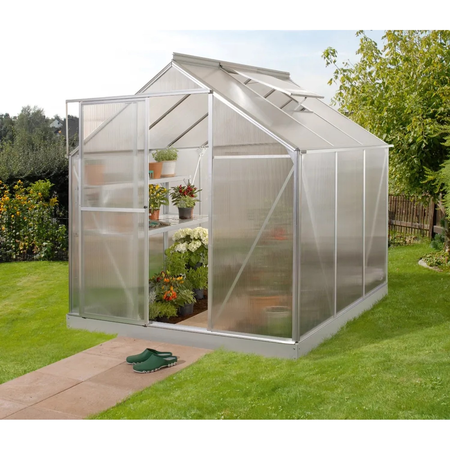 Vitavia Gewächshaus Triton 3800 HKP 6 mm Alu-Blank 3,8 m² inkl. Fundament