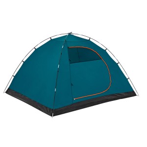 Bestway Alpine Dome Zelt für 4 Personen, blaugrün, mit Eingang und schwarzen Boden. Ideal für Camping.