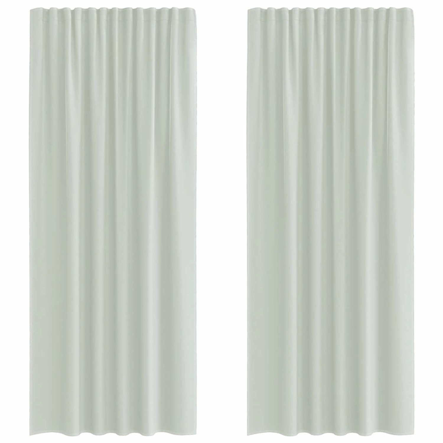 vidaXL Voile Vorhänge mit Stangentaschen 2 Stk Hellgrau 4102208 günstig online kaufen