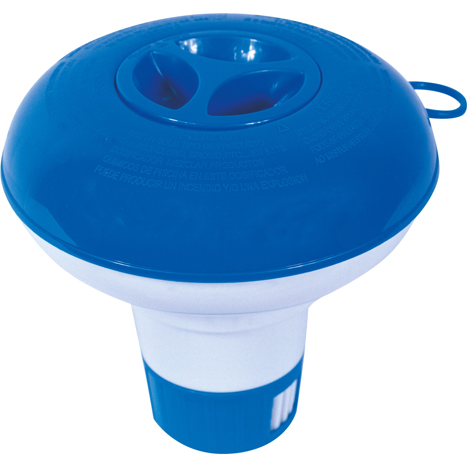 Pool Chemikaliendosierer, blau-weiß, für Stahlrahmen-Pools.