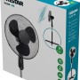 Verpackung eines schwarzen Tristar Standventilators mit Ø 40 cm. Ventilator mit drei Leistungsstufen.