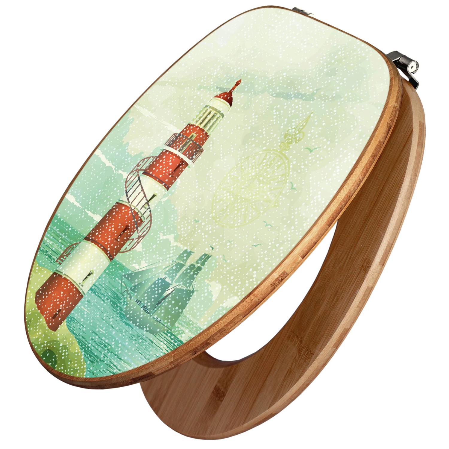 Banjado Design WC Sitz Bambus Toilettendeckel Toilettensitz Bambus Holz Klo günstig online kaufen