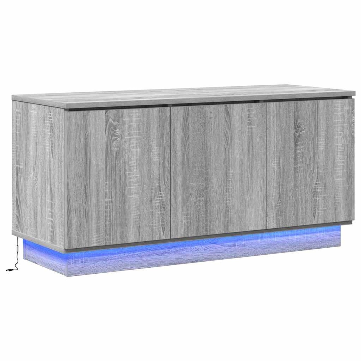 vidaXL TV-Schrank mit LED Grau Sonoma 100 x 38 x 49 cm Holzwerkstoff 869671