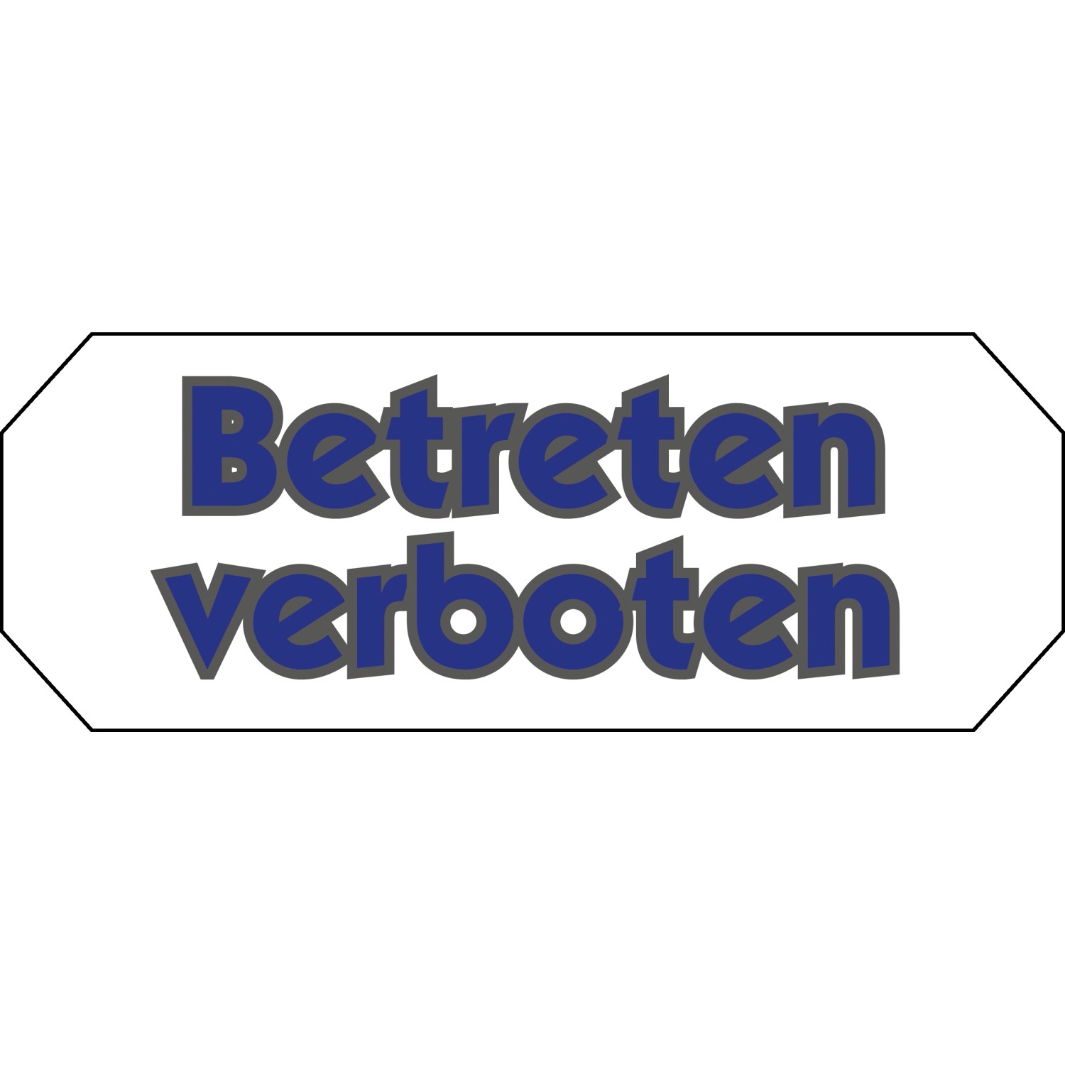 Signum Safety Signs Gedomtes Hinweisschild Betreten verboten 10,7 x 4 cm Blau