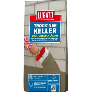 Lugato Dichtungsschlämme Trock´ner Keller 5 kg, zum Abdichten von Mauerwerk und Fundamenten.